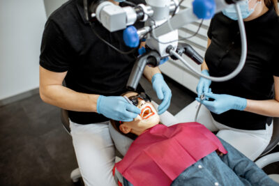 patient undergoing full mouth reconstruction