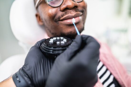 male patient undergoing full mouth reconstruction