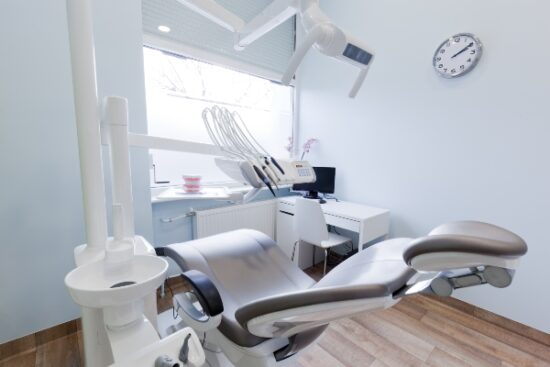 an empty dental treatment room