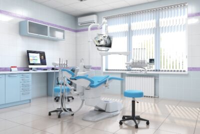 an empty dental treatment room